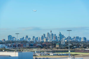 View From Sydney Airport To See Sydney Cbd